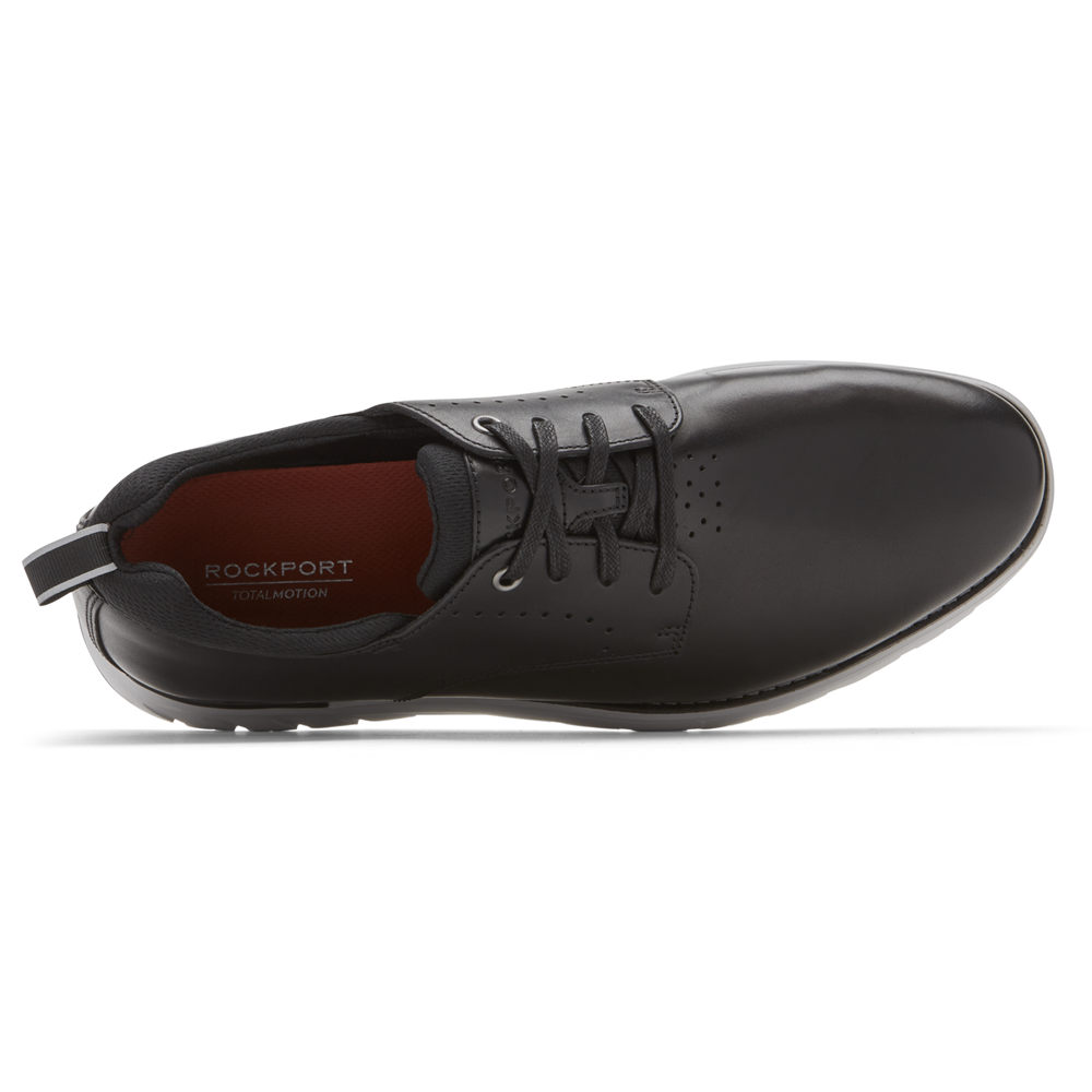 Rockport Singapore Mens Oxfords - Total Motion Sport Plain Toe Black - TF8341072